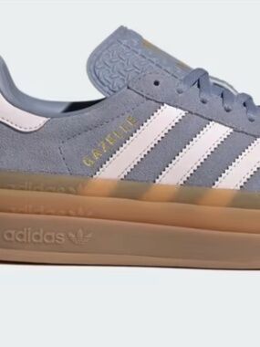 NEW Adidas Gazelle Bold Gum Sole Athletic Shoe Violet/Pink